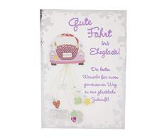 Depesche 3003.044 - Biglietto di Auguri con Decorazione per Matrimonio, Multicolore