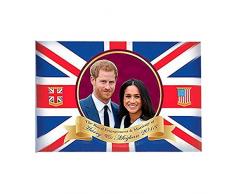 Gifts 4 All Occasions Limited SHATCHI-1099 Bandiera Royal Wedding May 2018 Principe Harry 83,8 x 58,4 cm, decorazione souvenir per feste, multicolore