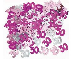 Gifts 4 All Occasions Limited SHATCHI-164 - Coriandoli da tavolo per 30° compleanno, colore: rosa