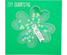 Depesche 8211.041 - Biglietto di Auguri con Decorazione Glitterata, per Compleanno, Multicolore