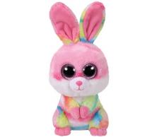 Ty Lollipop, Coniglietto di Peluche Beanie Boo's, di Colore Rosa e Variopinto, 15 cm, con Occhi Brillanti, Edizione Pasquale, 36872