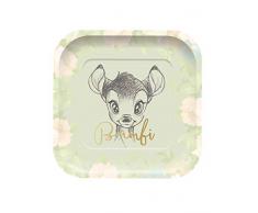 Procos- Piatto Quadrato Met 23 Cm Bambi Cutie, Multicolore, 5PR89039