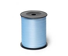 Brizzolari- Rotolo Nastrino Azzurro Palloncini Pacchi Regalo Compleanni Nascita Battesimo-5 mm x 500 Metri, Colore, 001302_06