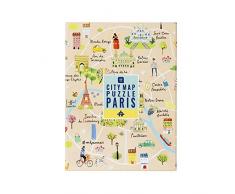 Talking Tables Giochi di feste di Natale divertenti per famiglie PUZZ PRS-Paris Map Puzzle, Colore