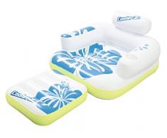 Bestway- Poltrona Materassino Tiki Time Coolerz con Schienale e 2 Portabicchieri, 175 x 107 cm, 43128