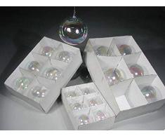 Tabor Cf6 Bocce Vetro D.10 Irid. Accessori Albero Natale Addobbi Natalizi Regalo 612, Multicolore, 8003429922283