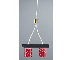 Kahlert Luce 10583 - Mini Doll Accessori - Lampada a Sospensione in Legno con Scudo di plastica