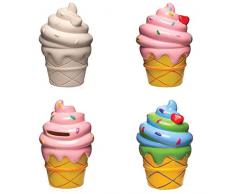 Baker Ross Salvadanaio in ceramica con gelato (confezione da 2) - Adorabili salvadanai per bambini