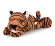 NICI 43909 Tiger Balikou - Cuscino sdraiato, 30 cm, Colore: Marrone