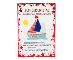 Depesche 3003.022 - Biglietto di Auguri per Compleanno, con Decorazione, Multicolore