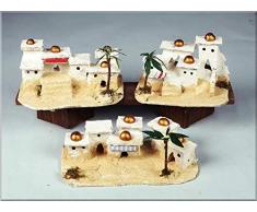 ROSSI ROSA 10654 Casa Araba in Gruppo Cm. 15/17X10X8 (3 MOD.) Natale Presepe, Multicolore, Taglia Unica