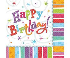 Tovaglioli Compleanno Radiant (pacchetto di 16)