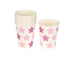 Neviti 775301 Little Star - Confezione da 8 bicchieri di carta, 7,5 x 7,5 x 9 cm
