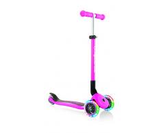 Globber Primo Foldable Lights, Pink mit Leuchtrollen, Luci Bambina, Rosa, Taglia Unica
