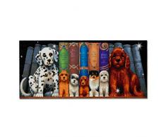 CRYSTAL ART CAK-RS5 - Libreria con Cornice, Motivo: Cane, 40 x 90 cm