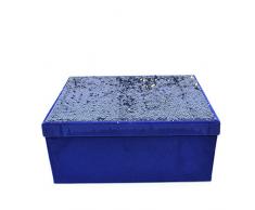 Gifts 4 All Occasions Limited SHATCHI-1339 Shatchi - Set di 6 scatole portaoggetti con coperchi rossi, decorazione per la casa, regali di Natale e feste, 11684, multicolore