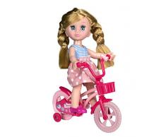 Playkidz Mini Set di Giochi per Biciclette per Bambole: Fai Finta di Giocare a Una Mini Bambola bionda con Una Bicicletta Super Resistente per la casa delle Bambole per Bambini o Un Gioco Divertente