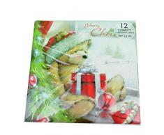 Gifts 4 All Occasions Limited SHATCHI-752 Barnardos - 12 biglietti di Natale con buste, colore: nero