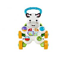 Fisher Price DLD91Zebra Primi Passi Spingibile, Giocattolo con musica e suoni, per Bambini di 6 + Mesi, Multicolore