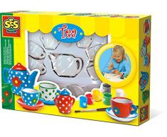 SES-Creative- Hobby Dipingi Il Tuo Servizio da tè, Multicolore, 14976