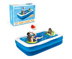 GardenKraft - Piscina Gonfiabile Rettangolare, Grande, 3 m