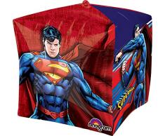 PALLONCINO FOIL QUADRATO SUPERMAN ADDOBBI COMPLEANNO BAMBINO