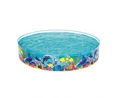 Bestway Fill N Fun - Piscina per Bambini, Decorata con Immagini di pesciolini e Coralli, Diametro 244 cm, Altezza 46 cm
