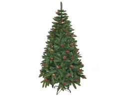 Gifts 4 All Occasions Limited SHATCHI-729 - Albero di Natale artificiale con decorazione, 240 cm, colore: verde