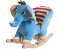 BIECO 74004006 Dondolo Elefante Animale, Circa 60 x 31 x 53 cm, Multicolore