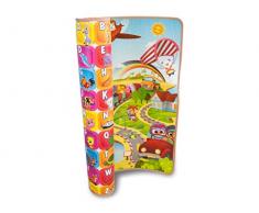 Teorema- Tappeto Gioco Primi Infanzia Double Face per Bambini, 130x150 cm, Spessore 0,8 cm, Multicolore, Unica, 65898