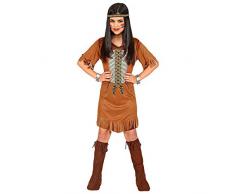 WIDMANN 07860 - Costume di carnevale da indiana, da bambina, colore: marrone, 104 cm