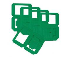 Folia 9851/5 - spazi lanterna 3D ondulato, 5 pezzi, circa 14 x 14 x 18, 5 cm, verde