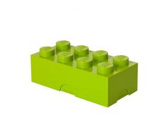 Lego Brick Portavivande Bottoncini, piccoloContenitore o portamatite, Verde Lime, One Size
