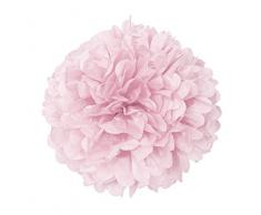 Unique Party 63200 - 40cm Pompon in Carta Velina Rosa Confetto Decorazione per Feste