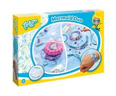 Totum sirena 2 in 1 Set fai da te: Crea la tua scatola e crea fantastici braccialetti sirena con perline e adesivi.