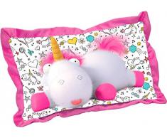 Joy Toy- DM3 Cuscino Rettangolare Fluffy in Peluche, Colore Bunt, 44 x 26 cm, 93748