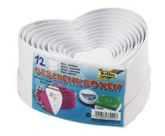 Folia 3300 - Scatole Regalo in Cartone, Varie Dimensioni, Confezione da 12, Colore: Bianco