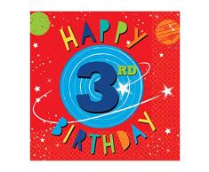 Amscan International 5122781 - Tovaglioli da pranzo stampati, confezione da 16