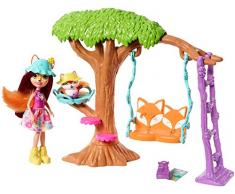Enchantimals- Altalena sullAlbero con Bambola Felicity la Volpe, Playset con Tanti Accessori, FRH45