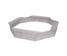 roba Sabbiera Ortogonale da Legno Massiccio, Colore Grigio, 6924GA