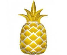 Qualatex 57362 Golden ananas foil palloncino, 111,8 cm