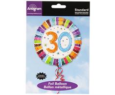 Amscan Internazionale Radiant Compleanno 30 Foil Palloncino