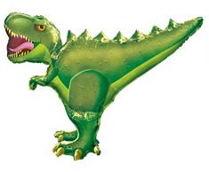 Amscan 3225101 - Palloncino in alluminio a forma di dinosauro, decorazione per feste, 1 pezzo