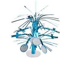 Amscan International 9901895 19 cm comunione chiesa blu mini Cascade centrotavola