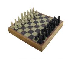 Stylla Londra® Stone Art Unique marmo pietra scacchi e dama set i giochi da tavolo per bambini 7 e Up i viaggi giochi per bambini e adulti scacchiera i i strategia giochi da tavolo i regalo unico