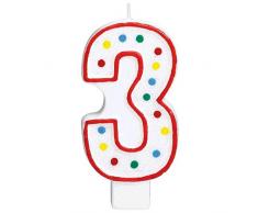 Amscan International 451.568,8 cm Numeral # 7,6 cm Candela