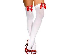 Opaco Hold-up di Smiffy Archi e Croce Applique - bianco con il rosso