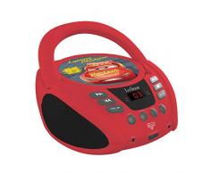 Disney Cars- Lettore Radio CD, Colore Rosso/Nero, RCD108DC
