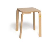 Erzi- Sgabello Stool 48 in Legno di Betulla Sagomata, Multicolore, 50036
