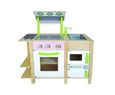 Un design moderno Woody legno Bambini Cucina giocabile su 2 pagine diverse